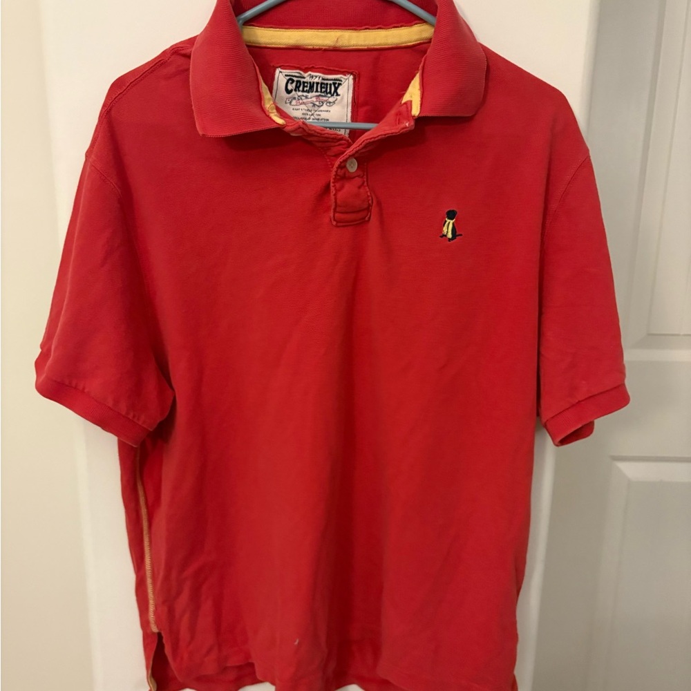 Daniel Cremieux Red Short-Sleeve Polo with Contrasting Collar Trim